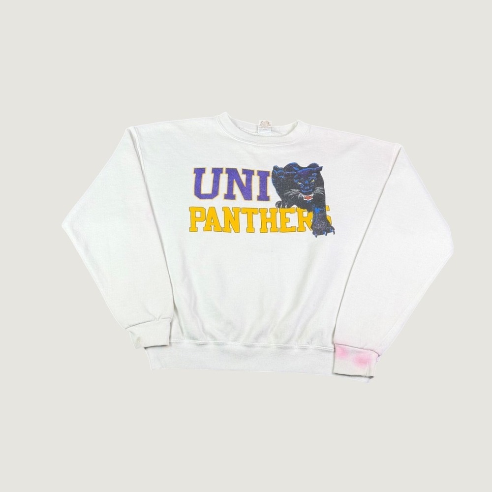 Vintage Galt Sand UNI Panthers Sweatshirt Mens XL White Made in USA 90s Iowa